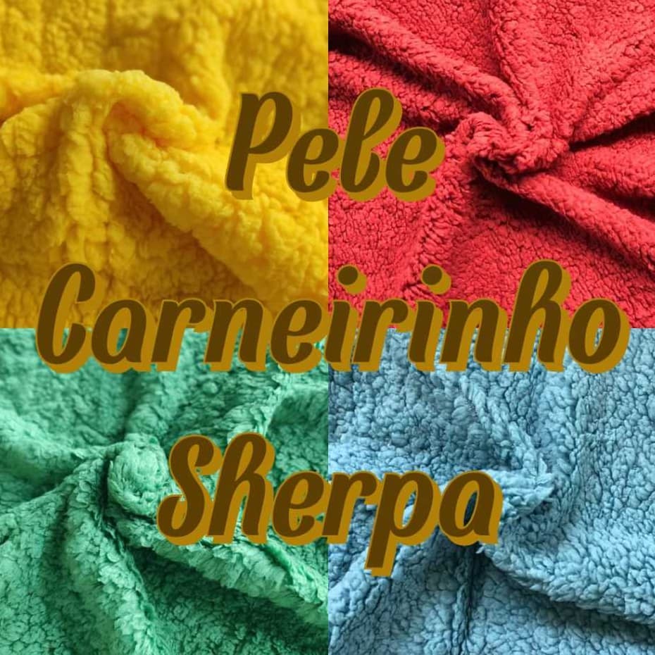 3 METROS TECIDO PELE CARNEIRINHO "SHERPA" OU CARAPINHA (3M X 1,60M)