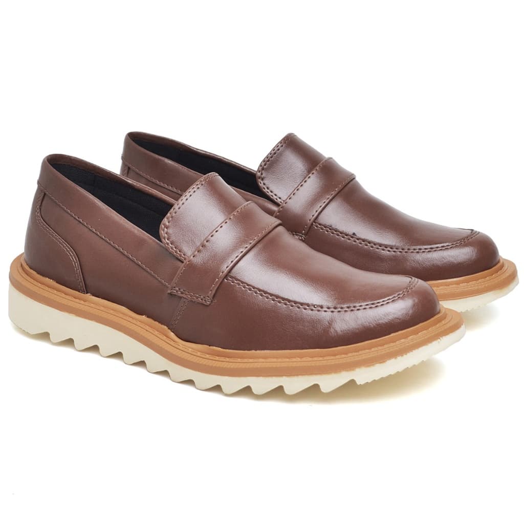 Sapato Mocassim Casual Loafer Oxford Derby Sola leve Tratorada Slip On Moderno Calce fácil