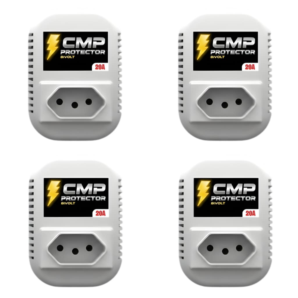 Kit 4 Protetores De Surto Eletrico Geladeira,tvs Tomada 3pinos 10a e 20a