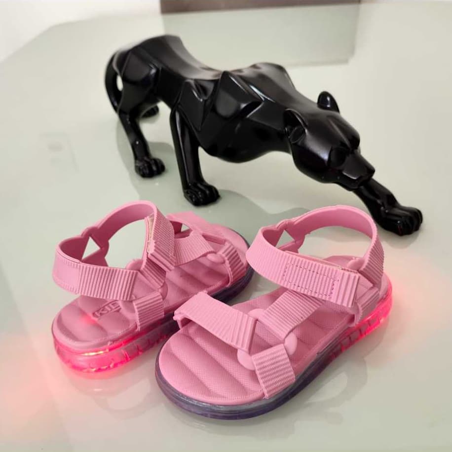 Mini Papete com Led no Calcanhar Infantil Meninos e Meninas Sola Confortável, Envio Imediato