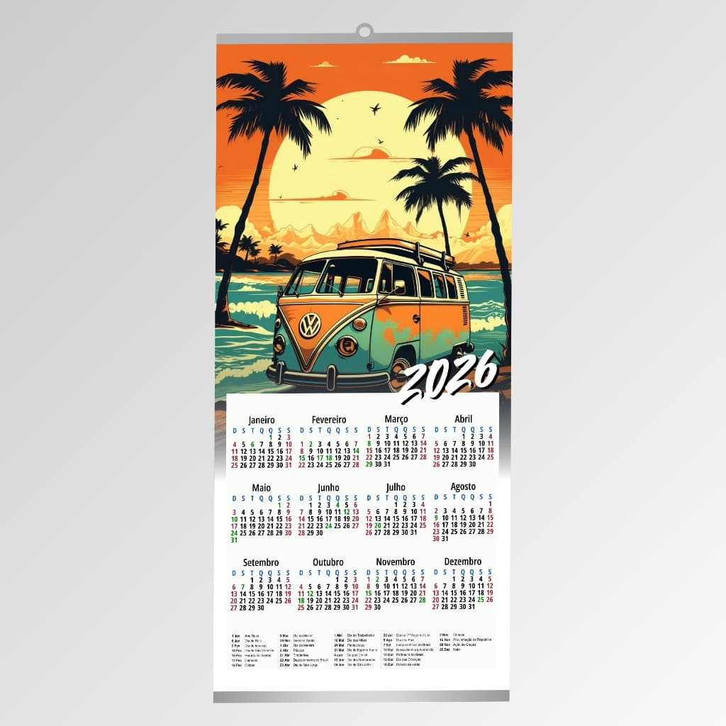 Calendário de parede 2026 - pacote c/ 20