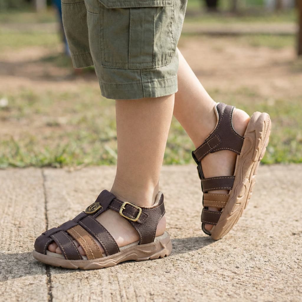 Sandália Infantil Menino Papete Masculina Fleca 20 ao 27