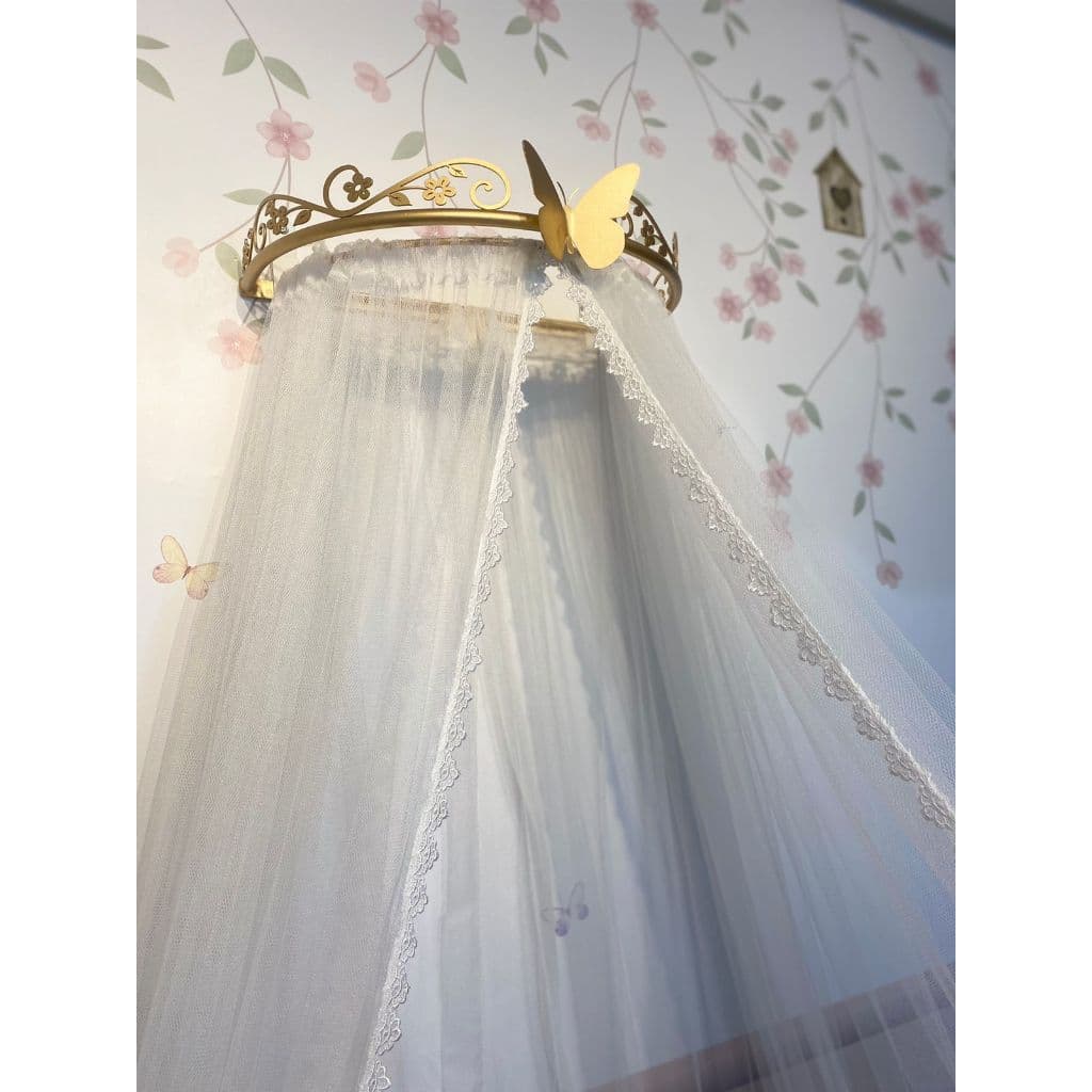 Dossel  provence galhos borboleta com mosquiteiro tule para berço