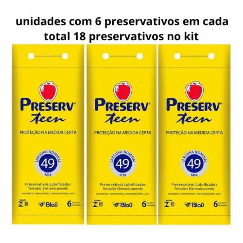 Preservativo Preserv teen 49mm C/6 (kit C/03)