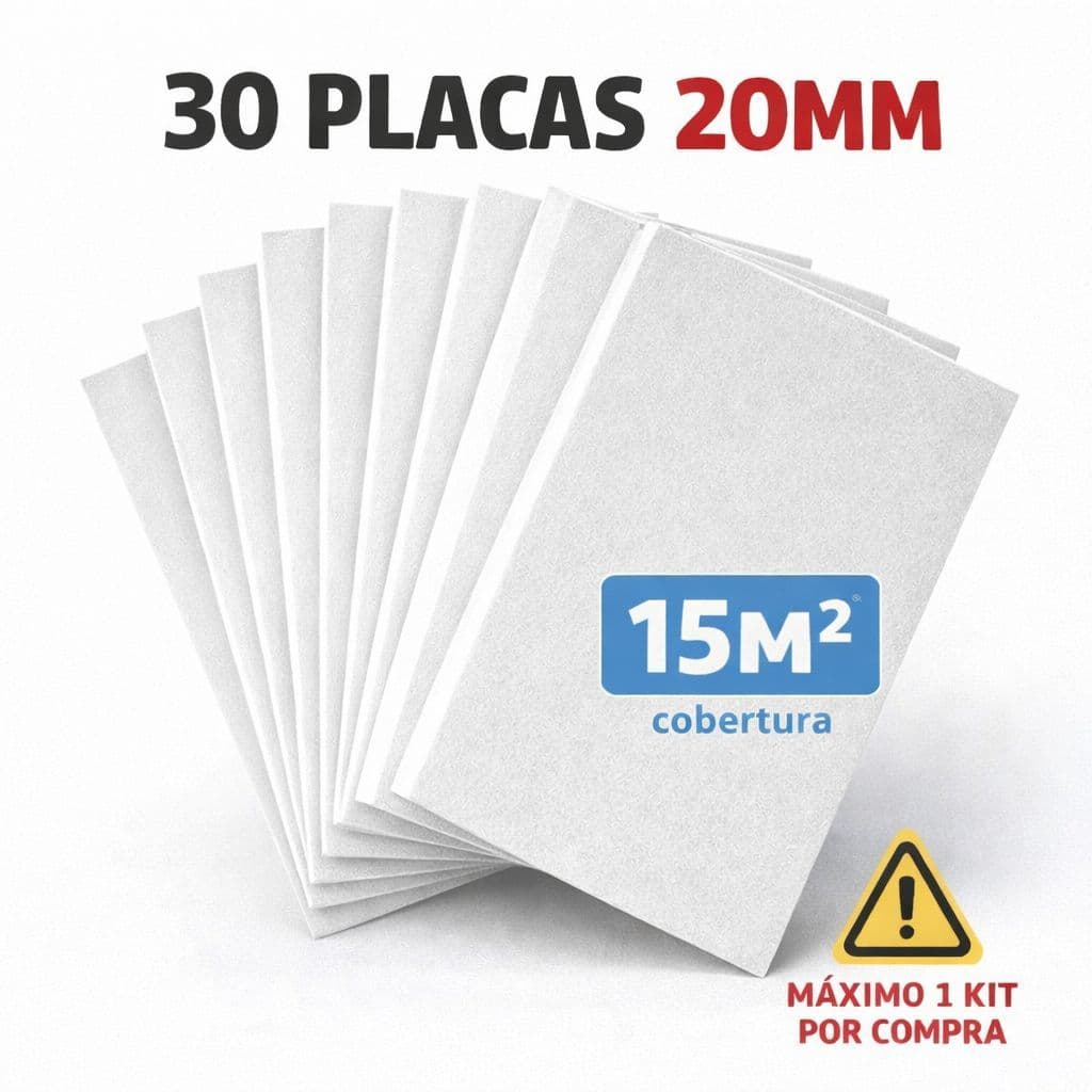 placas de eps isopor 20mm (2cm) 100x50 para forro, teto, revestimento e parede