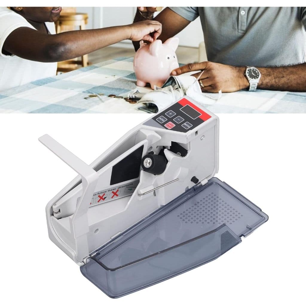 MINI MÁQUINA DE CONTAR CÉDULAS BIVOLT PORTÁTIL