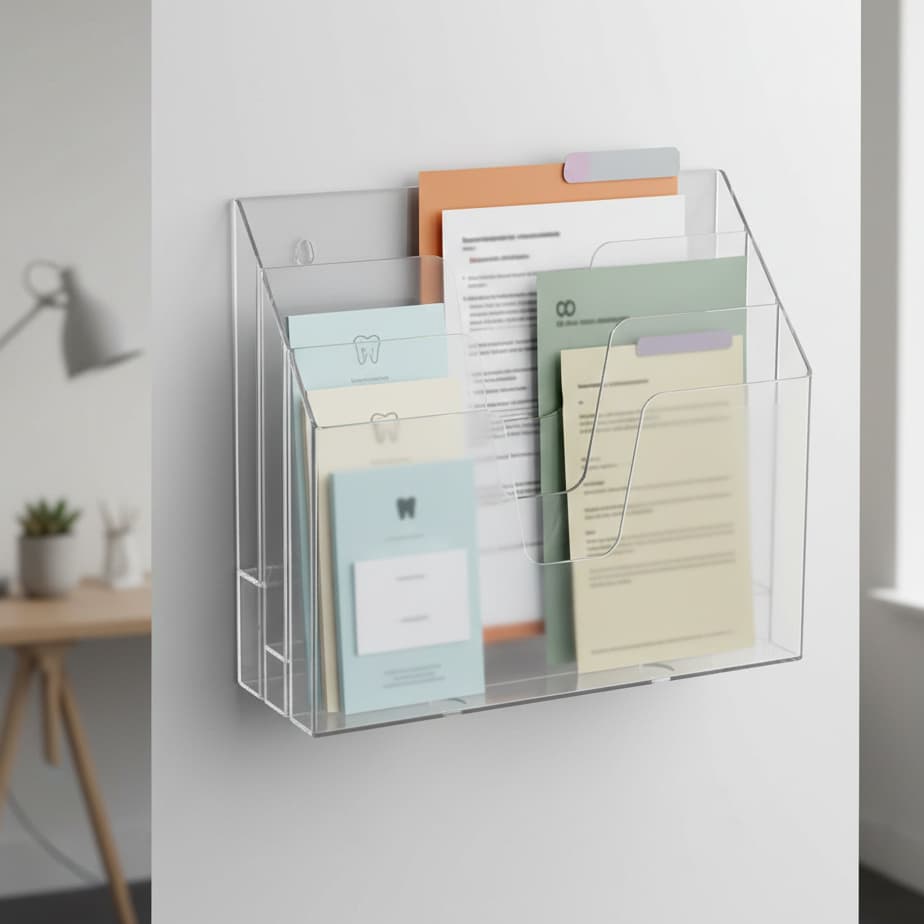 Suporte Organizador Multiuso Documentos Escritório - Triplo