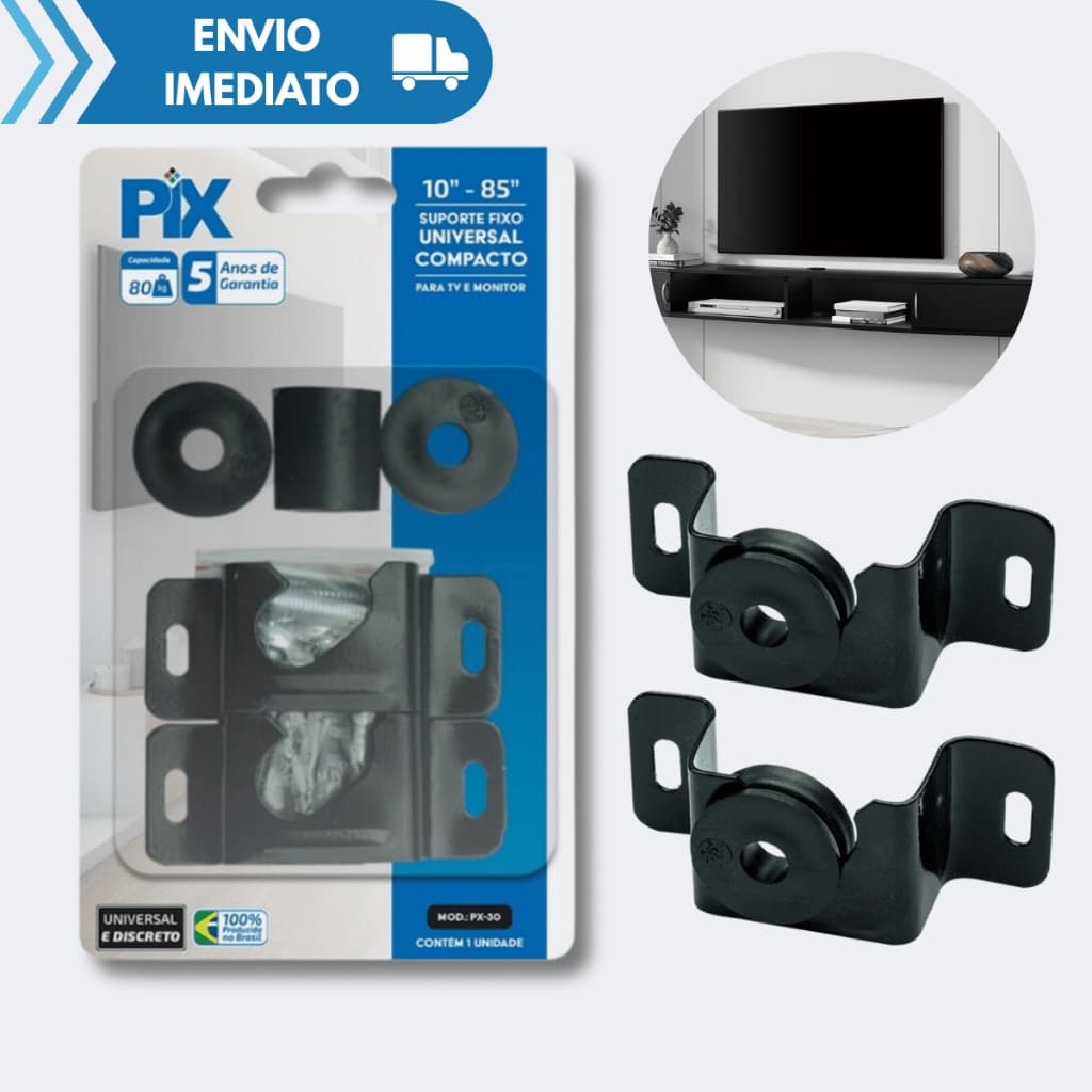 Suporte Universal Fixo Metal Reforçado Para Smart TV LED LCD Parede Painel. Polegadas 10 a 85