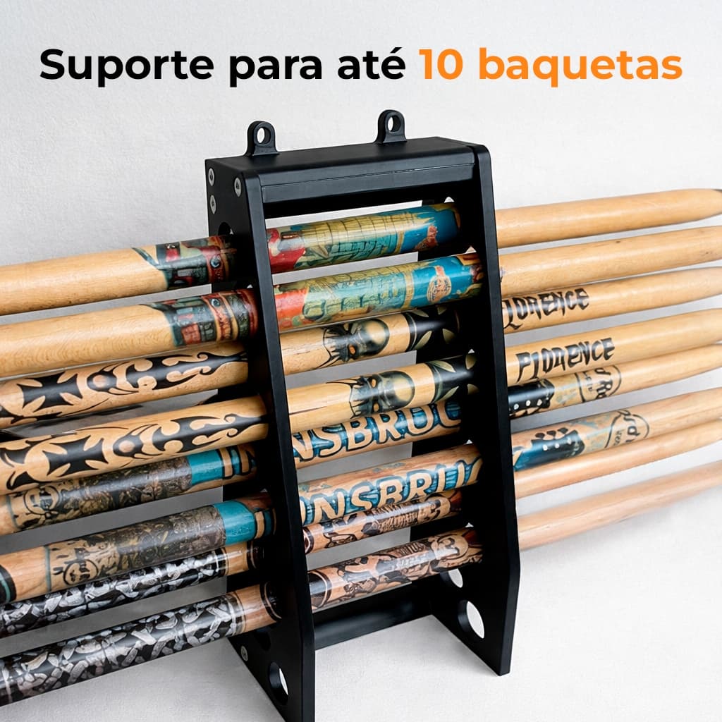 Suporte e Expositor para Baquetas de Bateria