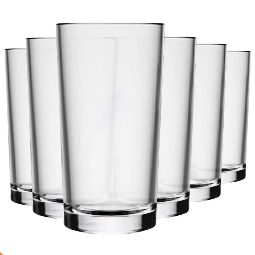 Jogo De Copos Em Vidro Kit 6 Peças Cozinha Água Suco Drink Refrigerante 225ml Mesa Posta Casa Nova