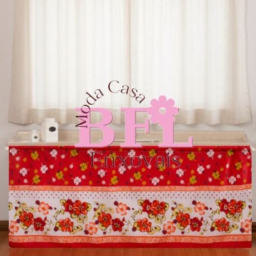 Cortina De Pia Estampado 140x 80cm - Casa Decoração