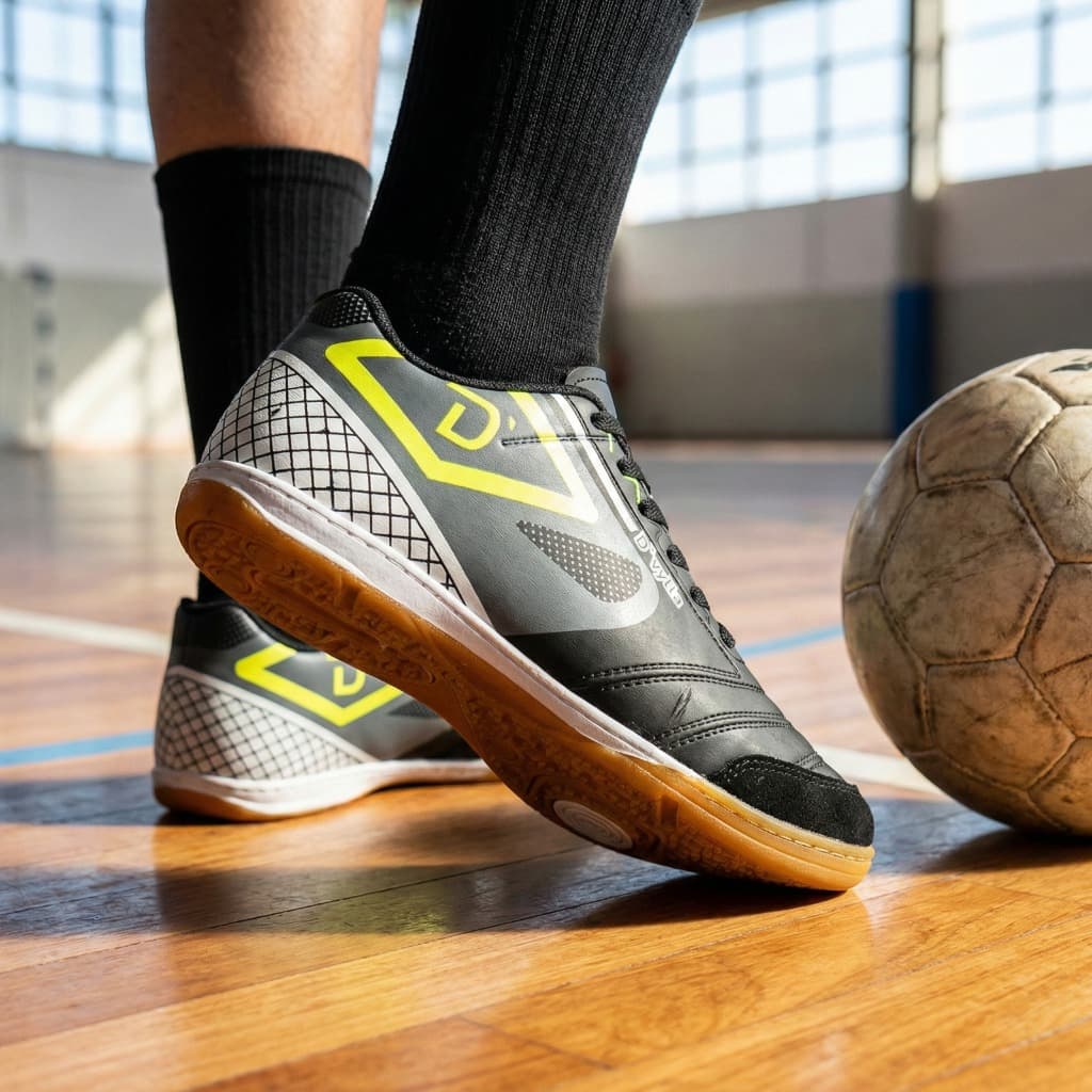 Chuteira D’vylla Futsal Masculina Original com Solado Costurado e Acabamento Premium