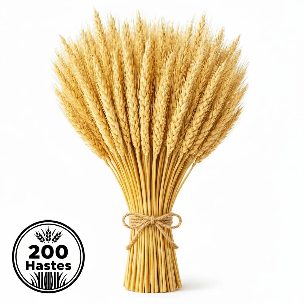 Trigo Seco Natural | Kit Com 50/100/150/200 Ou 250 Hastes, Flores Secas para Decoração,Vasos Eventos