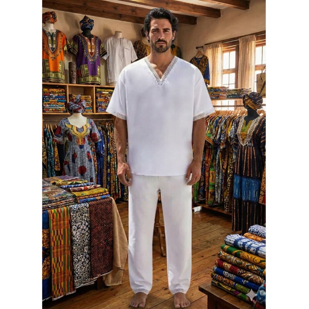 Conjunto masculino  MICROFIBRA  Umbanda Candomblé