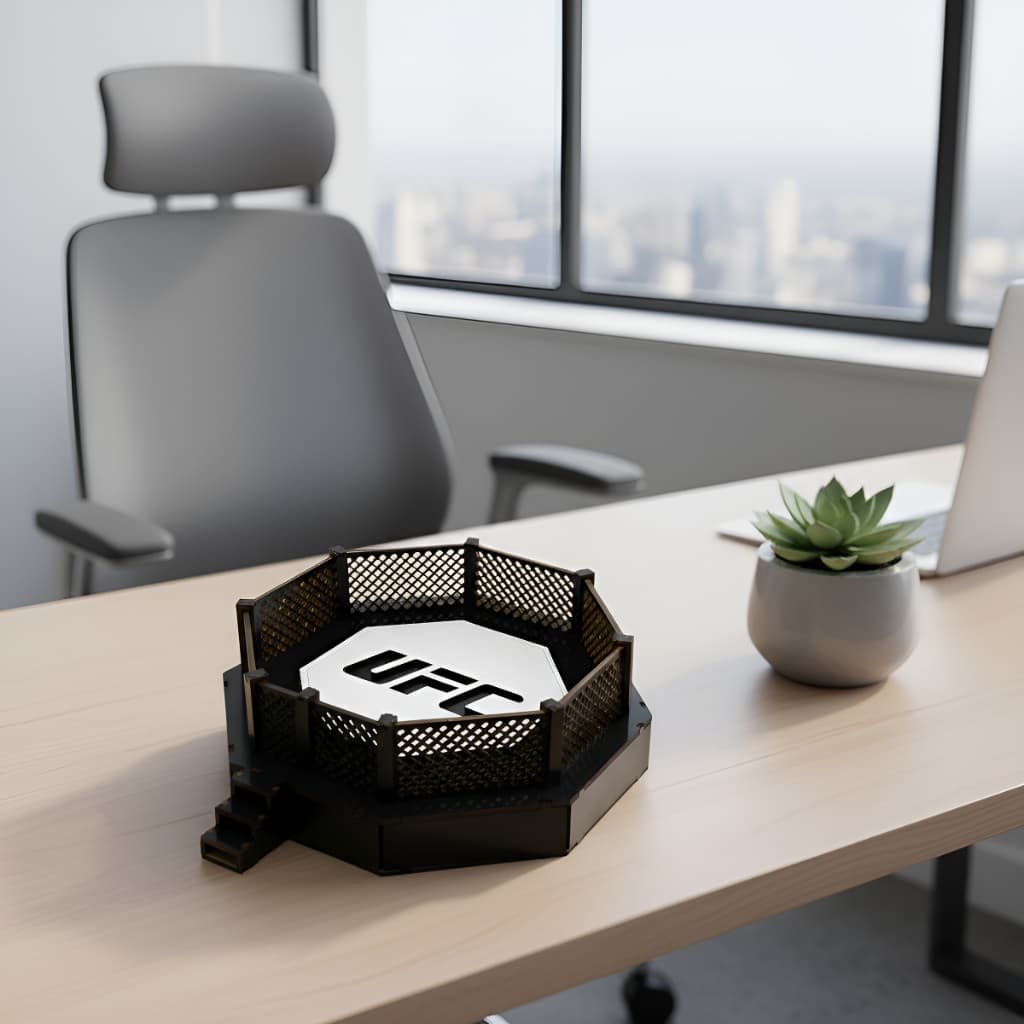 Miniatura Octógono 3d Lutas De Mma Jiu Jitsu Muay Thay  mma setup decoração