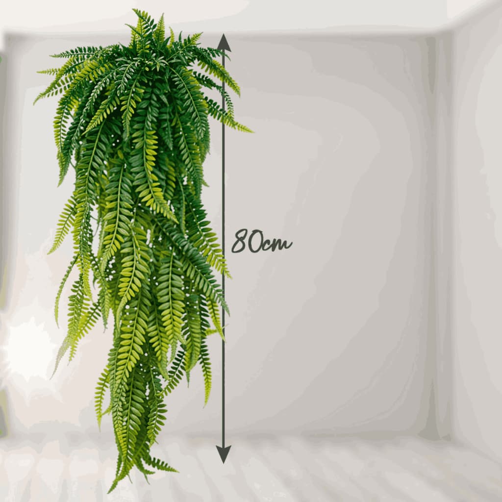 Folhas Artificiais Pendente 80cm – Samambaia Decorativa Realista