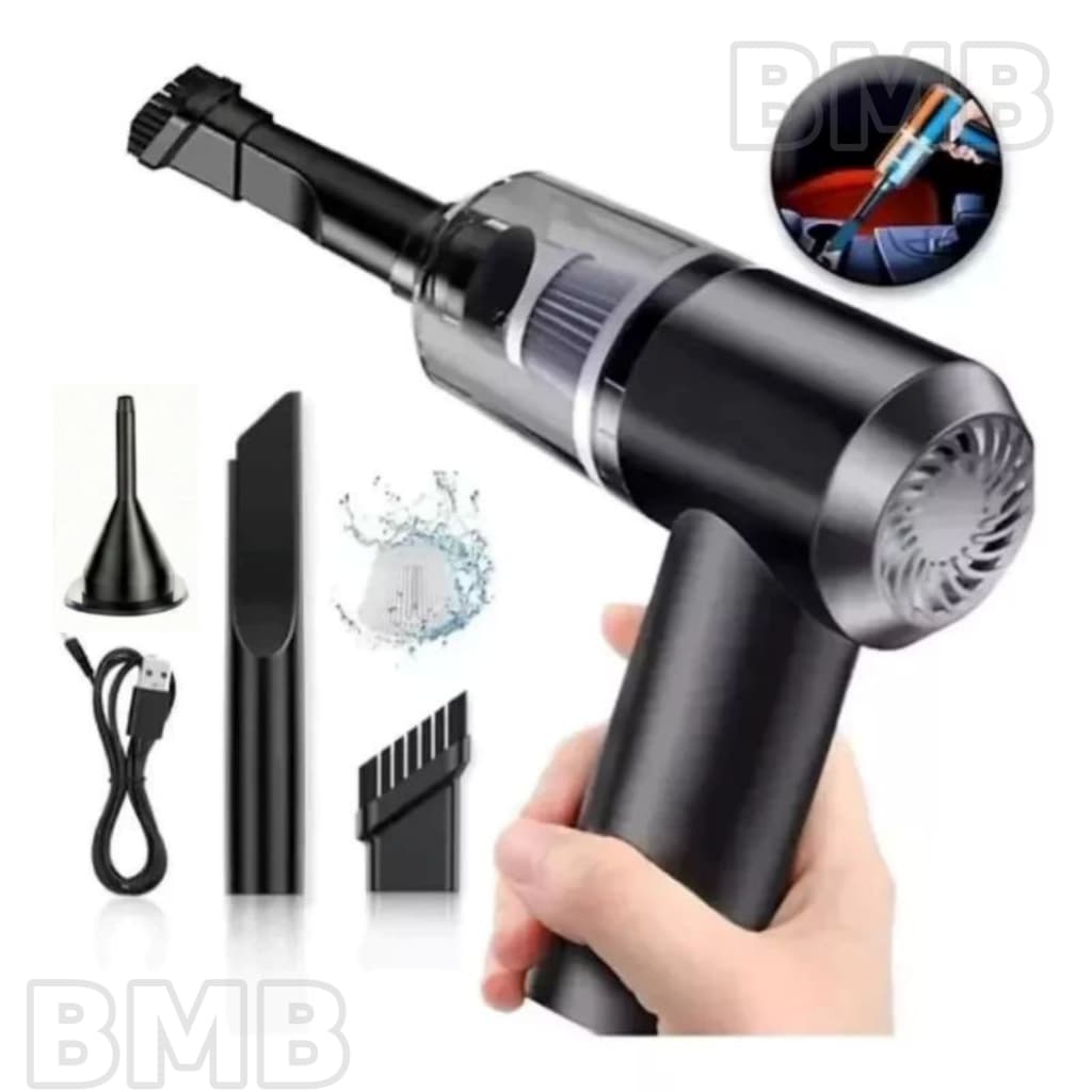 Aspirador e Soprador 3 em 1 Portátil Recarregável Super Potente para Casa e Carro