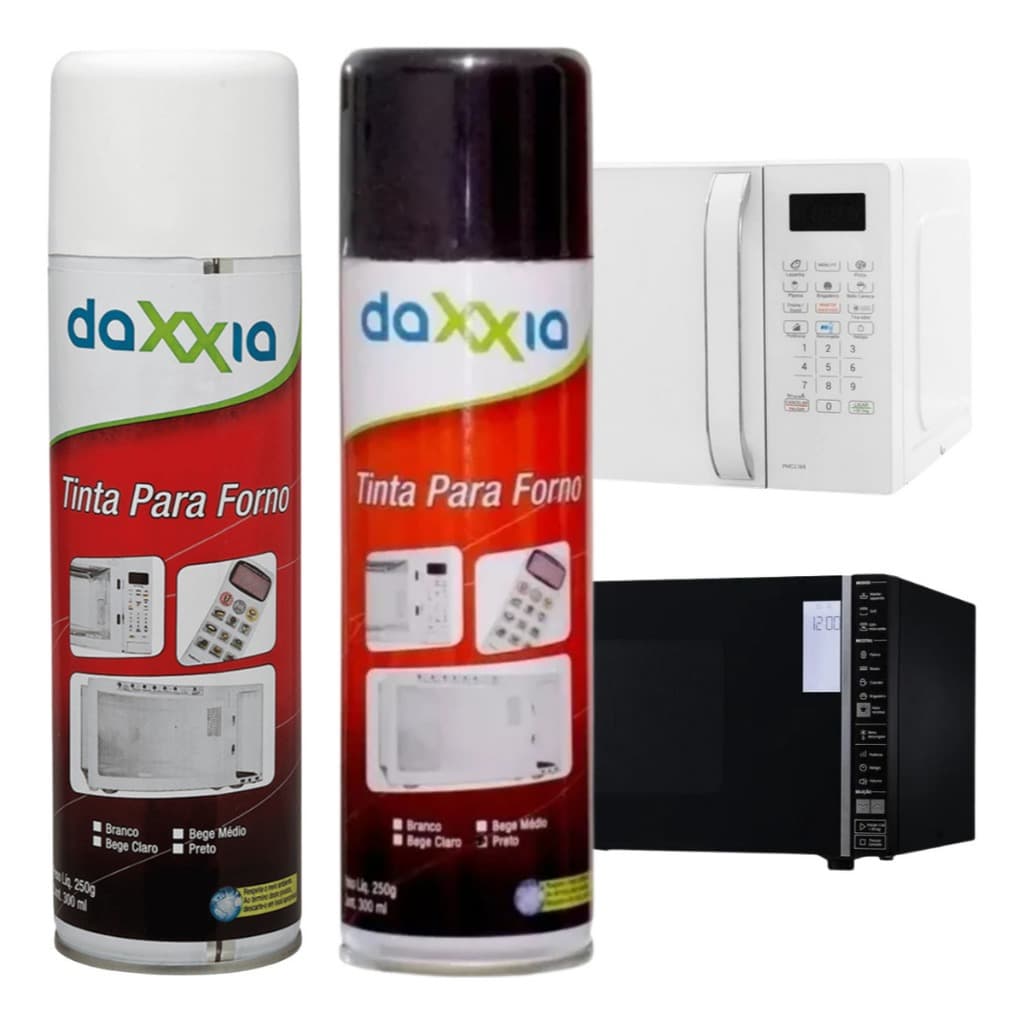 Tinta Spray Para Forno Alta Temperatura Micro-ondas Geladeira Frigobar Pintura Interna e Externa 300ml
