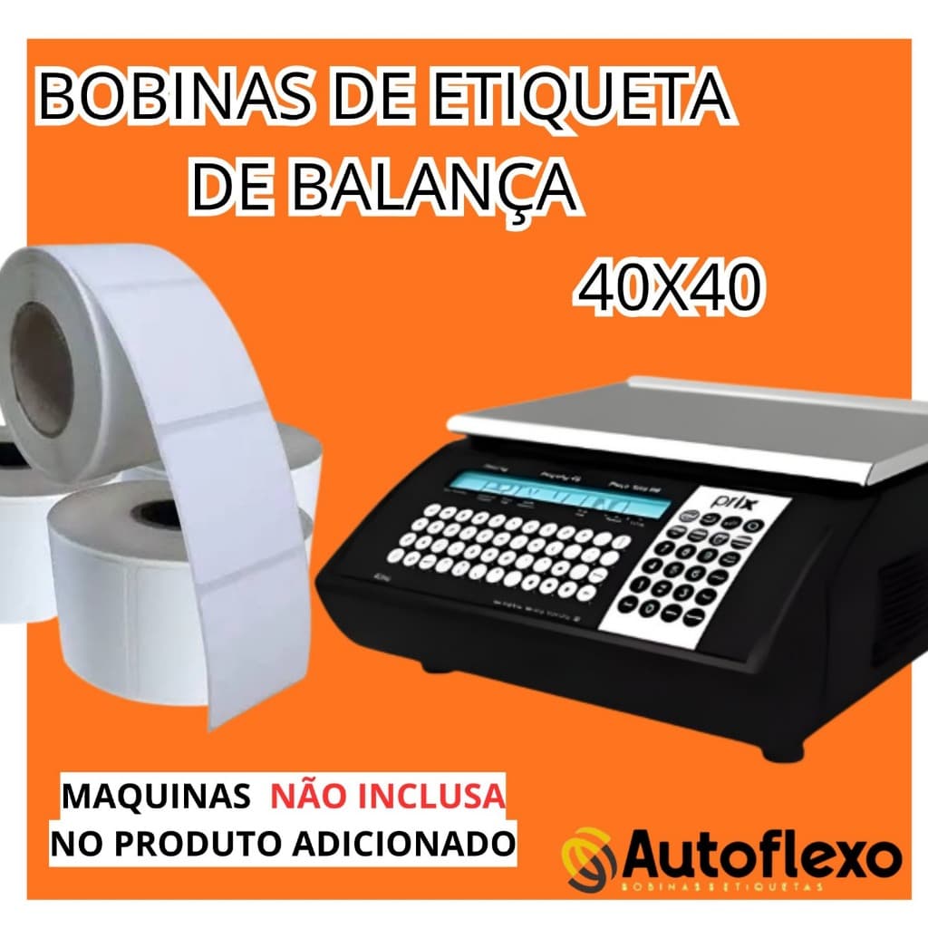 Etiqueta Térmica 40x40 Para Balança De Peso Kit 5/12/32/40 Unidades Promoção Qualidade Unica