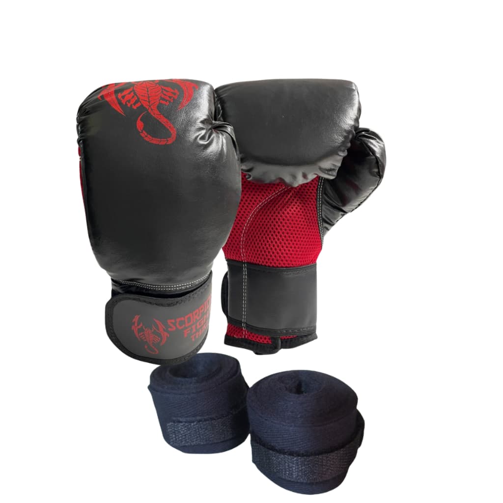Luva Muay Thai Boxe Kickboxing+bandagen