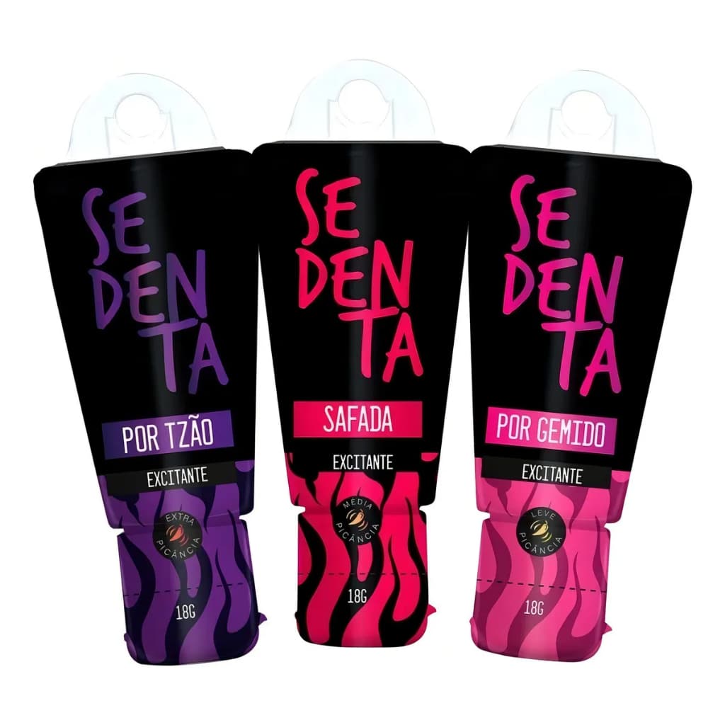 Kit 03 Unidade - Gel Lubrificante Pepper Blend - Sedenta Excitante 18g TZÃO/GEMIDO/SAFADA