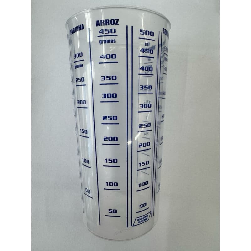 Copo Plástico Medidor Dosador Graduado 500ml