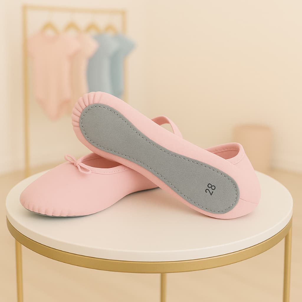 Sapatilha meia ponta em lona/tecido solado inteiro / Ballet Balé Dança nas cores Rosa, Preto e Salmão (envio imediato)