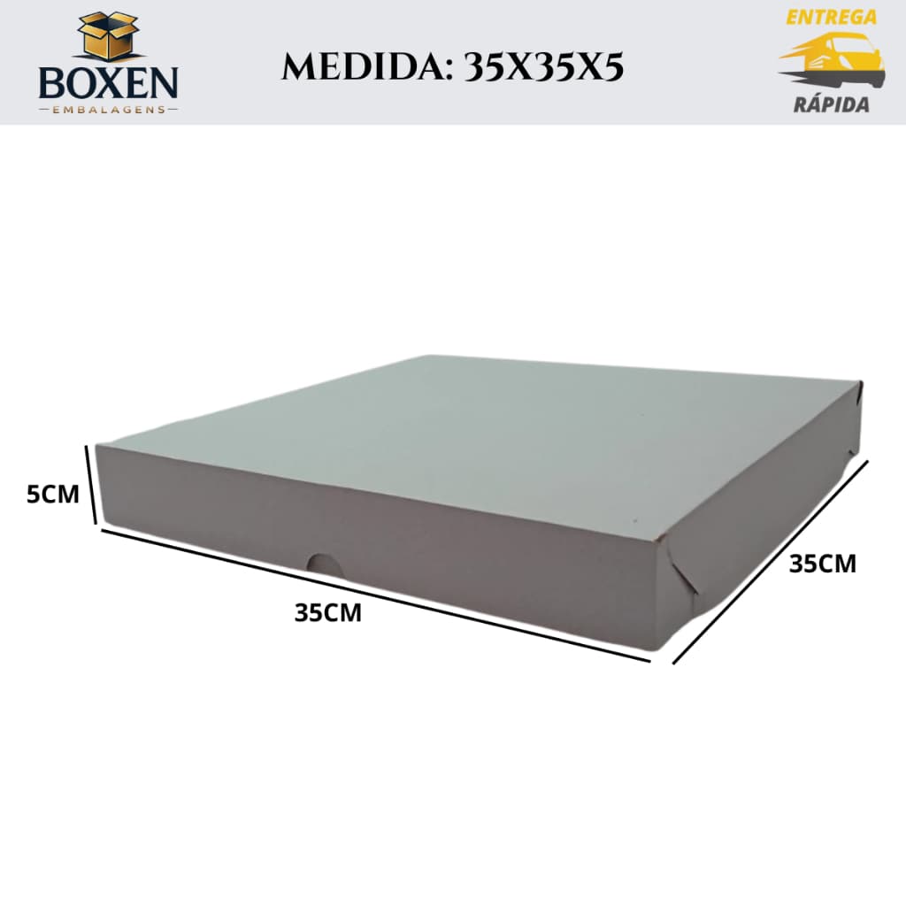 5 Caixas 35x35x5 cm para Doces e Salgados – Ideal para Festas e Eventos