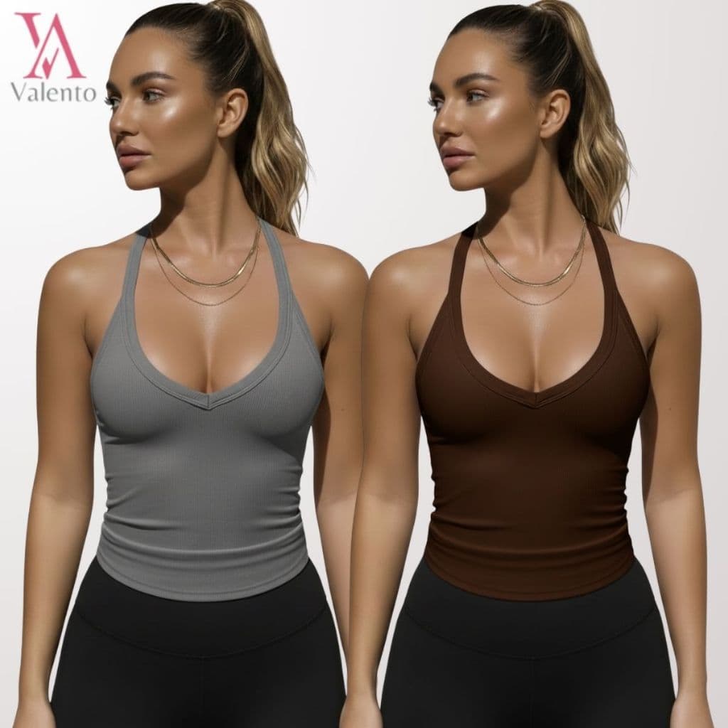 Kit 2 Regatas Nadadora Alça Fina Verão Canelada Blusinha feminina Costas Nadador Moda Gringa