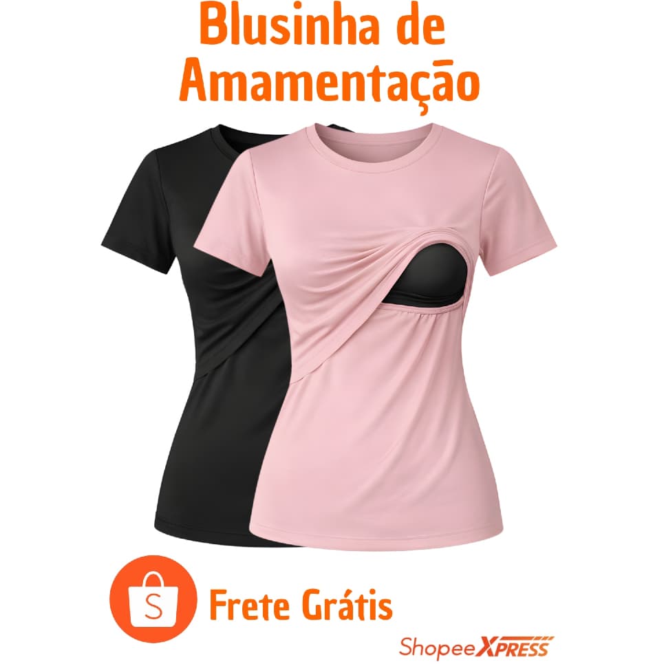 Blusas Manga Curta Amamentação