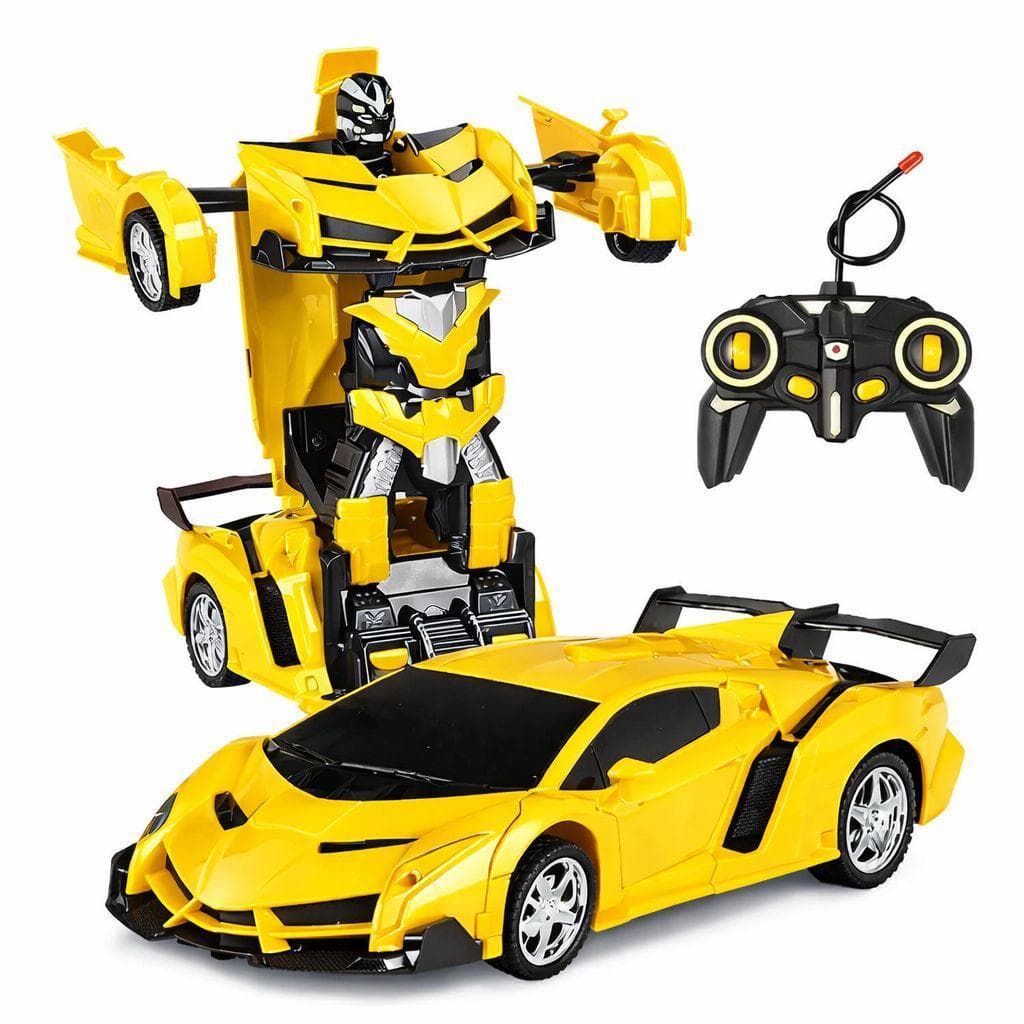Carrinho Controle Remoto 2 em 1 Vira Robô Transformers Brinquedo