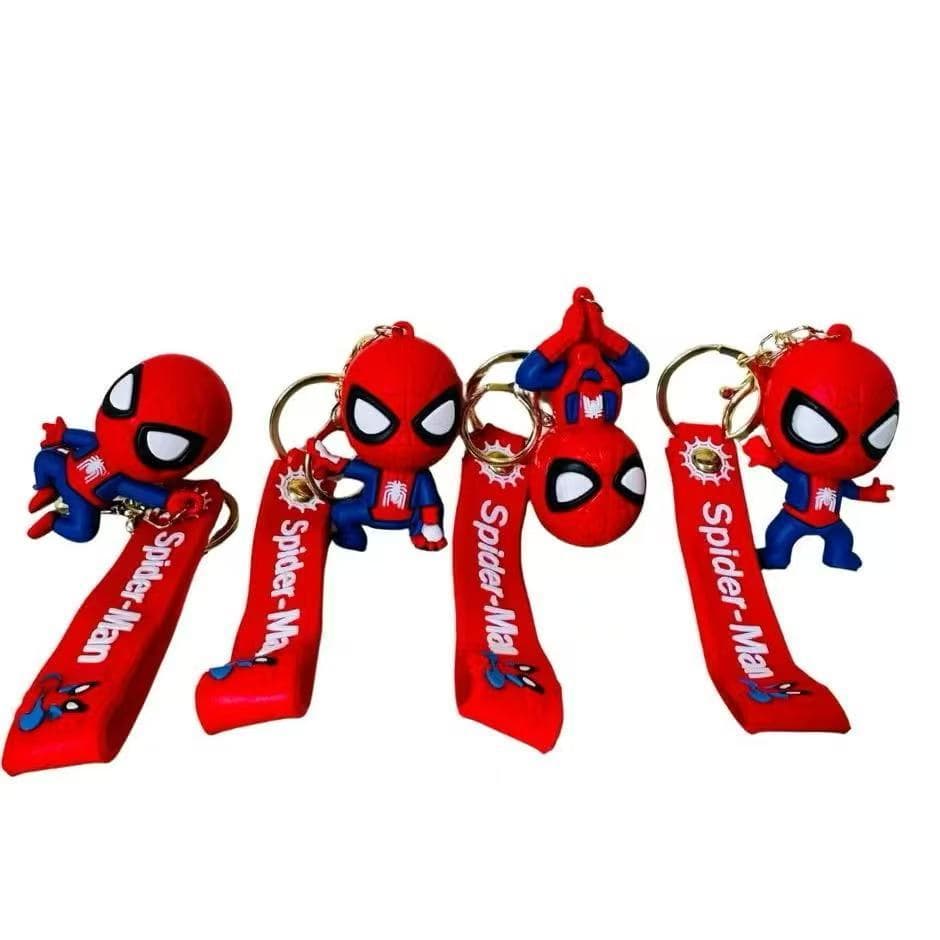 Chaveiro Homem Aranha 3D Premium Grande Emborrachado Colecionável Bolsas Mochilas Chaveiro Fofo