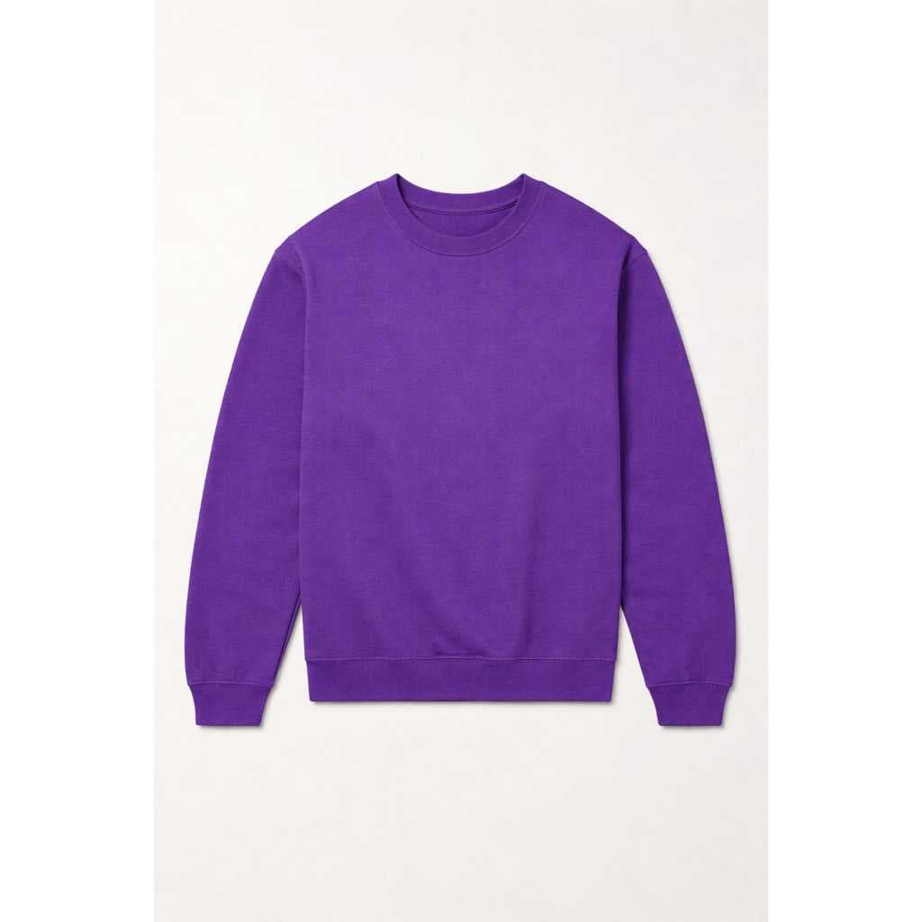 Moletom Unissex Gola Careca Flanelado ROXO – Blusa de Frio Masculino e Feminino Inverno