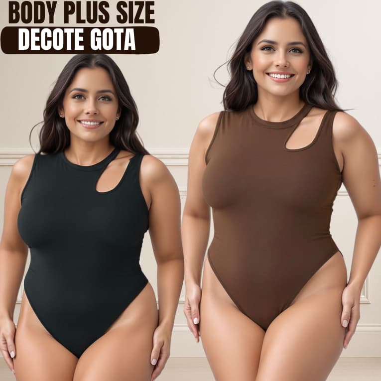 Body feminino plus size regata suplex alcinha blusinha plus size moda elegantge bory marrom body preto