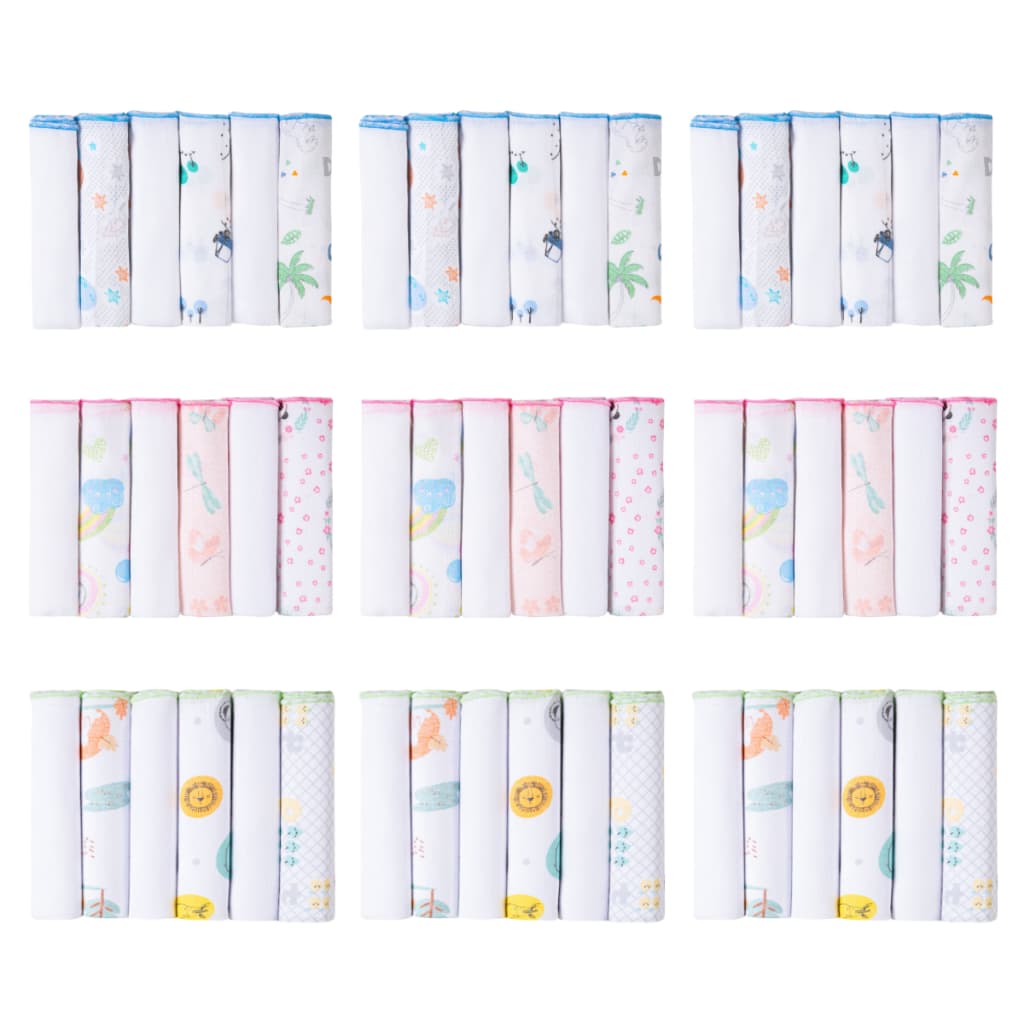 Kit 18 Unidades Paninho de Boca Babete Pano Toalhinha Para Bebê 30 cm x 30 cm 100% Algodão Papi