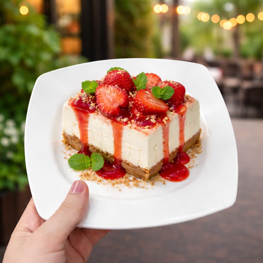 10 Pratos Sobremesa Quadrado Branco