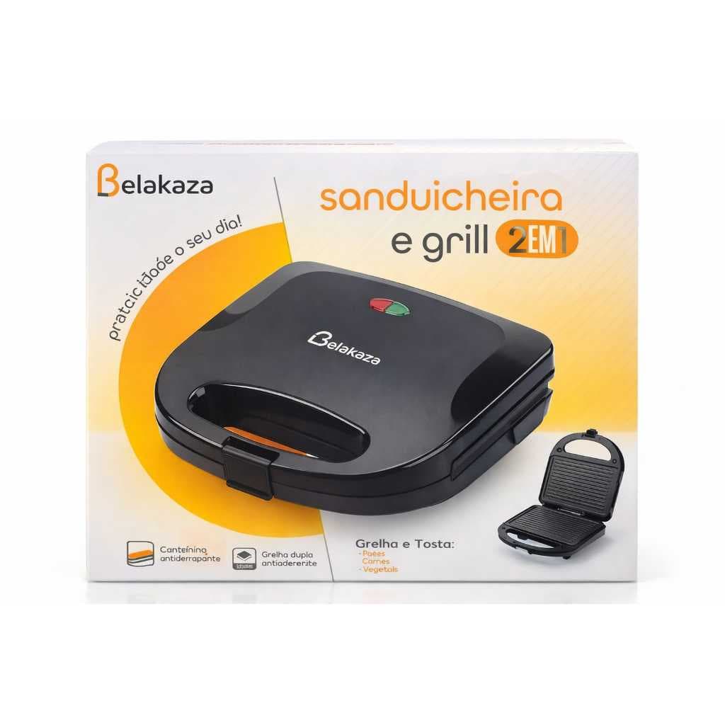 SANDUICHEIRA ELETRICA ANTIADERENTE E GRILL 127V BELAKAZA