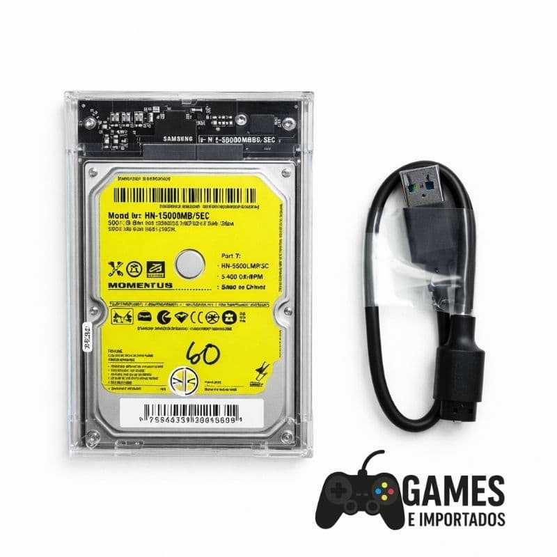 HD externo cheio de jogos para ps3