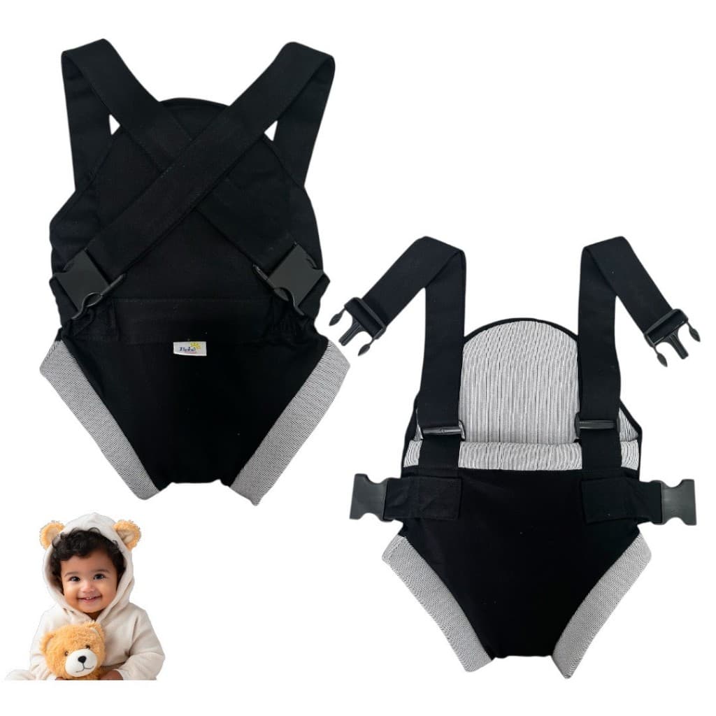 Canguru Bolsa Mochila Carregar Carregador Bebe Nenem Baby Sling Passear Canguru Preto Menino Menina Seguro Confortavel U