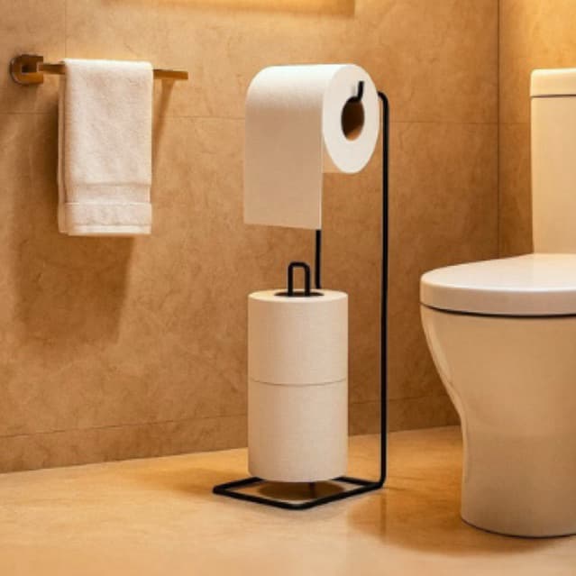 Suporte Papel Higiênico Organizador Banheiro Porta Rolos Aramado Multifuncional