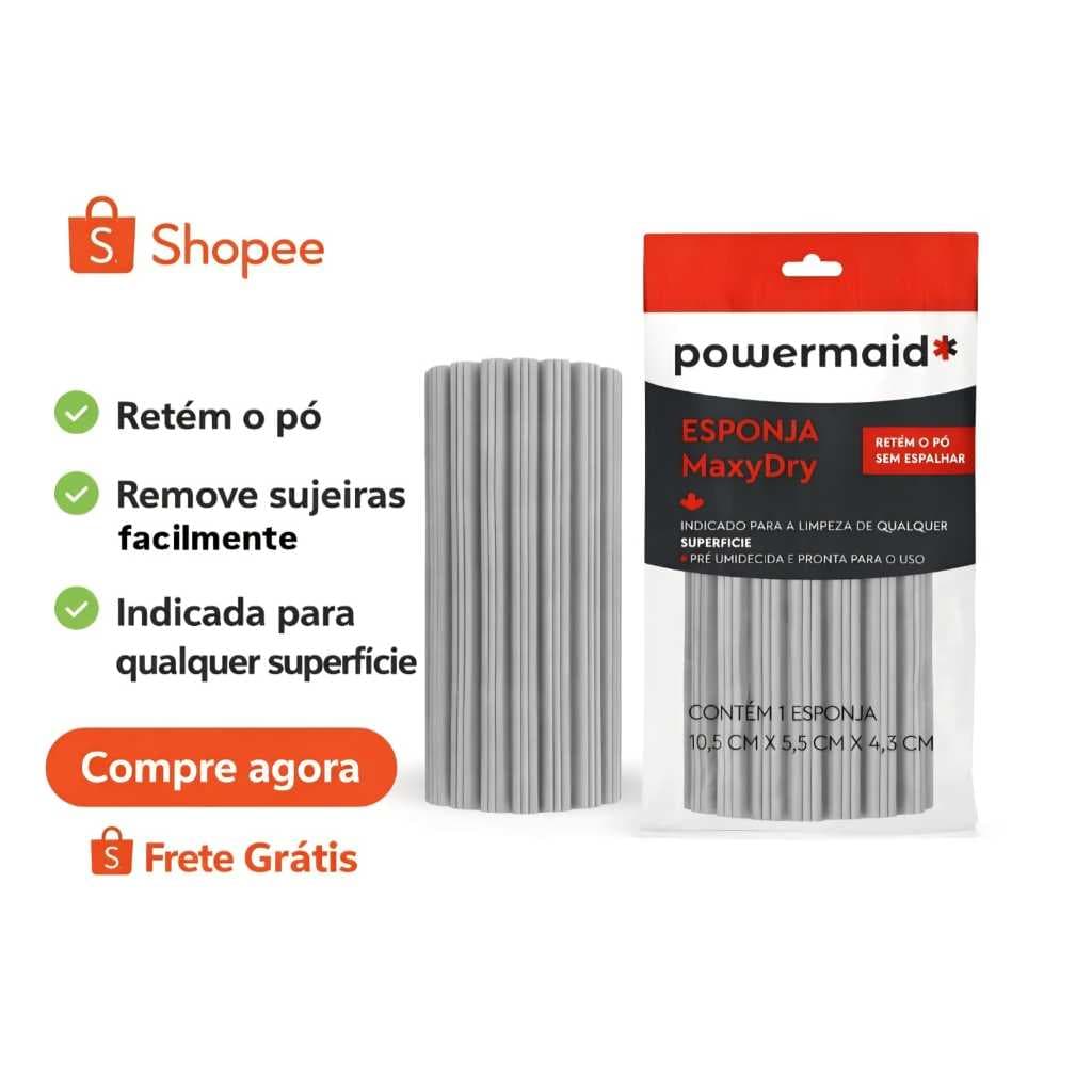 Esponja Mágica Super Absorvente - Powermaid Alta Absorção