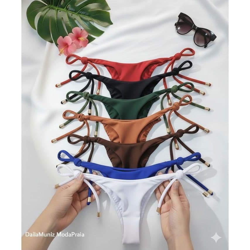 Biquíni Fio Dental Amarração Lateral PEÇAS AVULSAS   - Bronze Perfeito Moda Praia Verão 2026