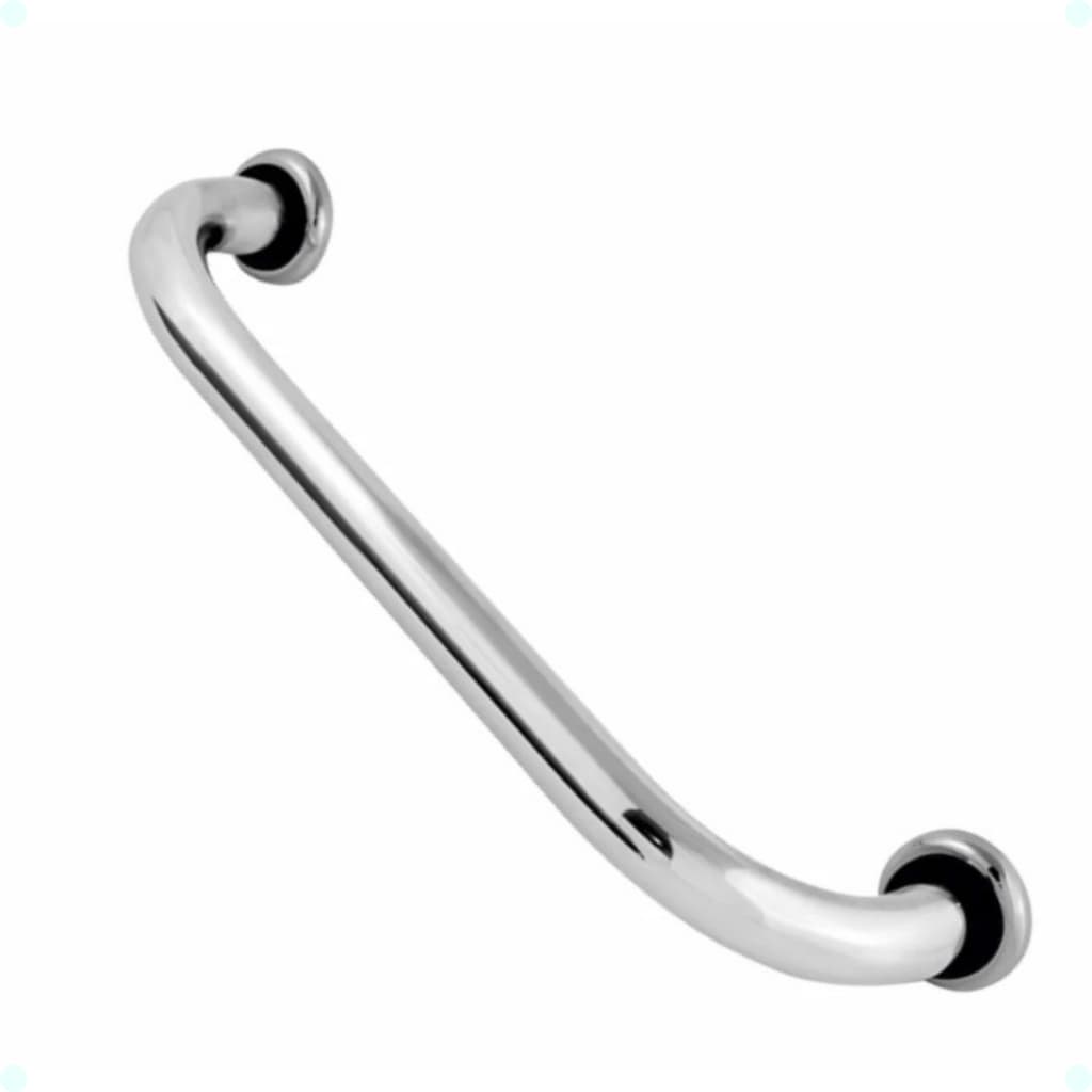 Alça Barra De Apoio 100 Cm Corrimão Suporte Idoso Deficiente Gestante Antiderrapante Prateado