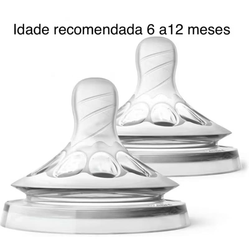 Kit com Dois Bicos de Mamadeira Compatível com Pétala