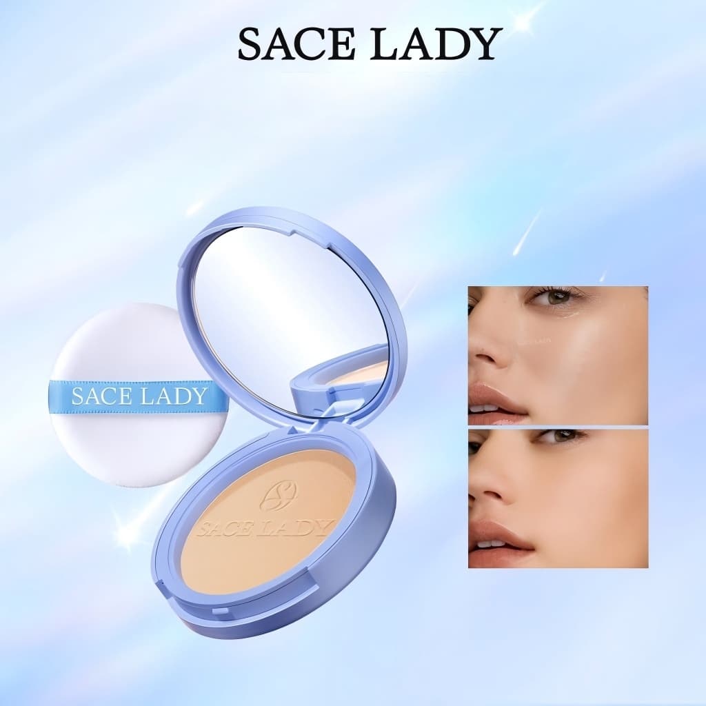 Pó Compacto SACE LADY Controle De Óleo Maquilhagem De Longa Duração