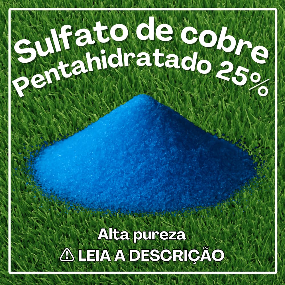 Sulfato de Cobre Pentahidratado Azul Puro –Nutrição Animal e Controle Sanitário 500g, 1kg, 2kg