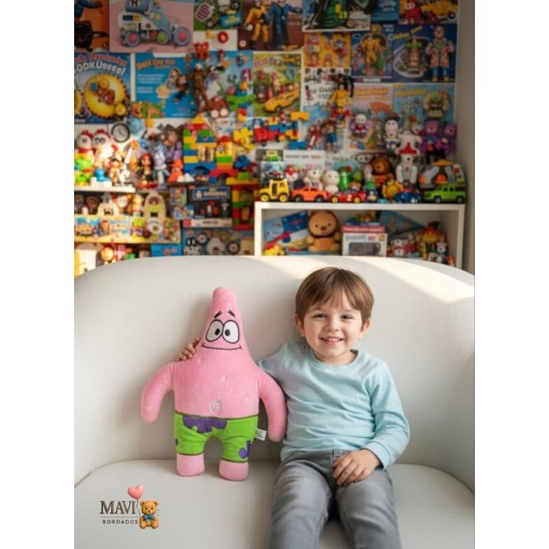 Pelúcia Bordada Patrick Estrela Desenho Bob Esponja