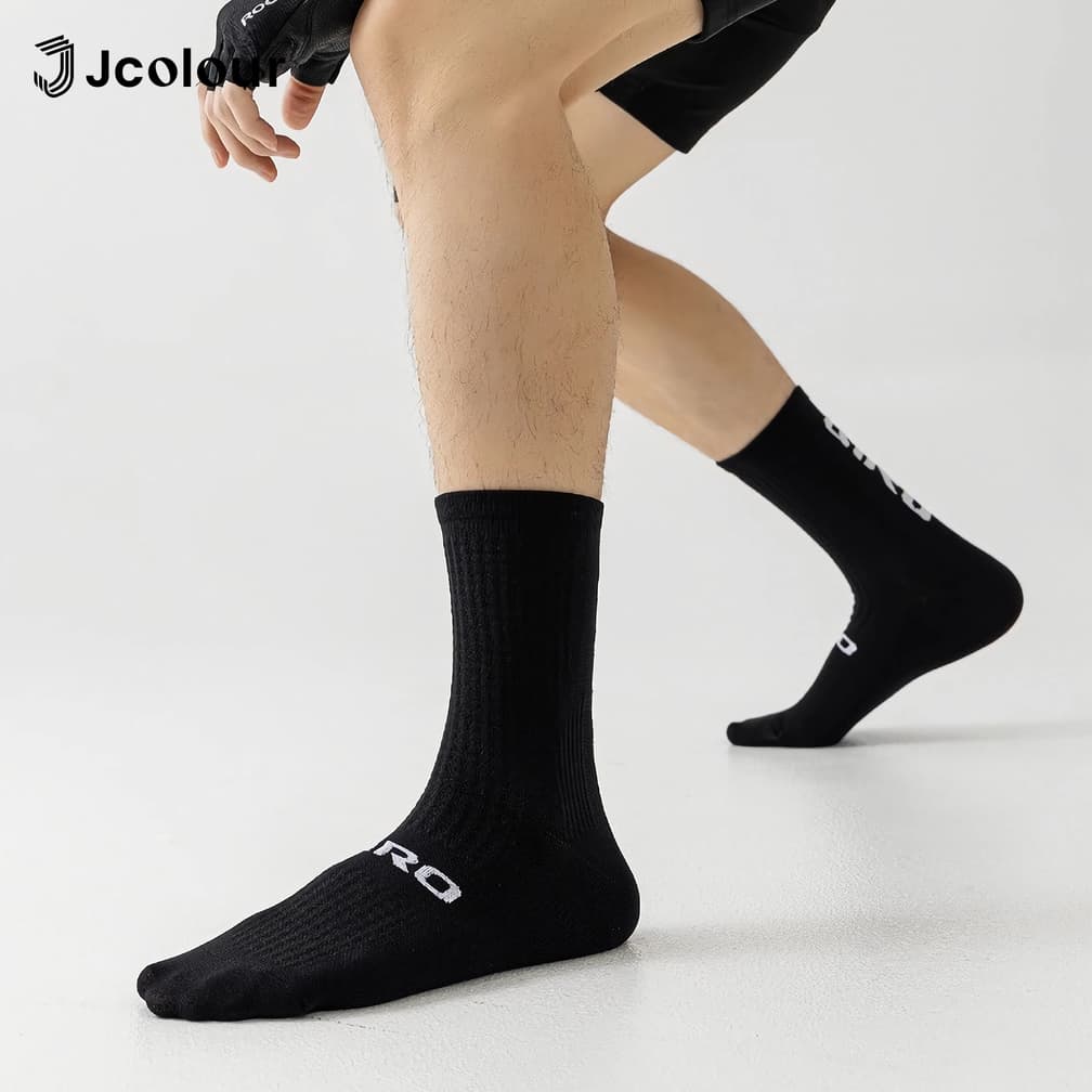 Kit 3 Meias Ciclista de Estrada - Longas, transpiraveis, absorvente de suor e resistentes (Unisex)