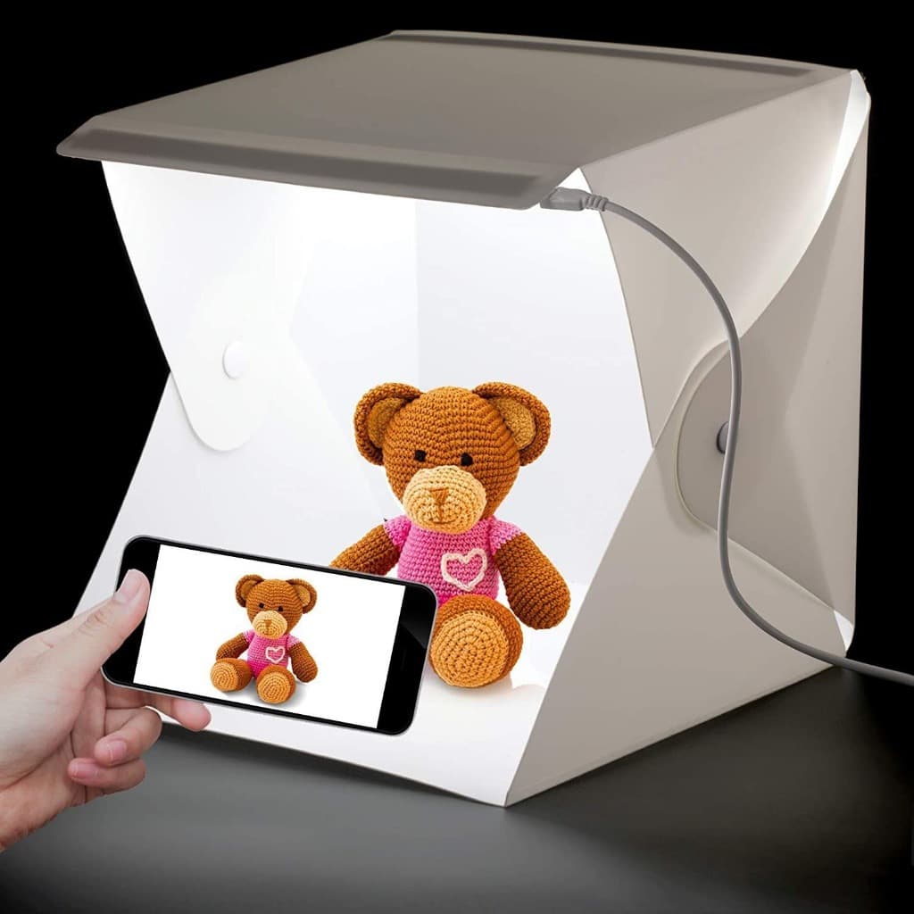 Mini Estúdio Fotográfico Portátil Studio Com Luz Led Photo Led Usb Portatil Foto 20 X 20cm Design Compacto Baixo Consumo