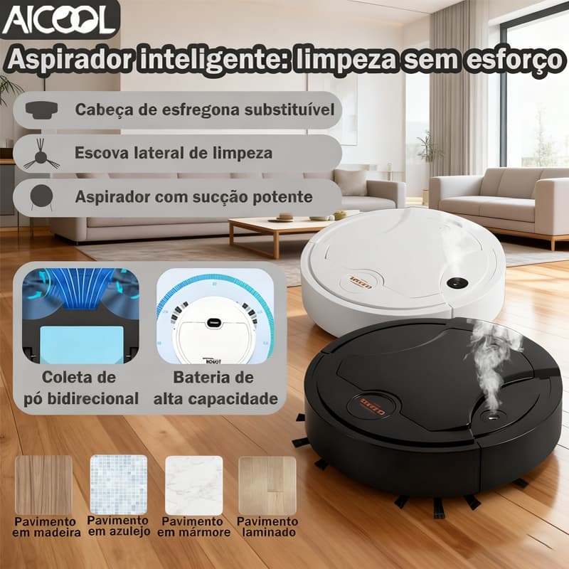 AICOOL Robô varredor totalmente automático Sucção Inteligente , Varrendo E Esfregando Robô De Varredura Integrado